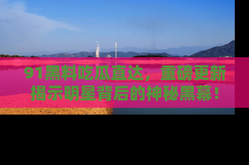 91黑料吃瓜直达,重磅更新揭示明星背后的神秘黑幕!