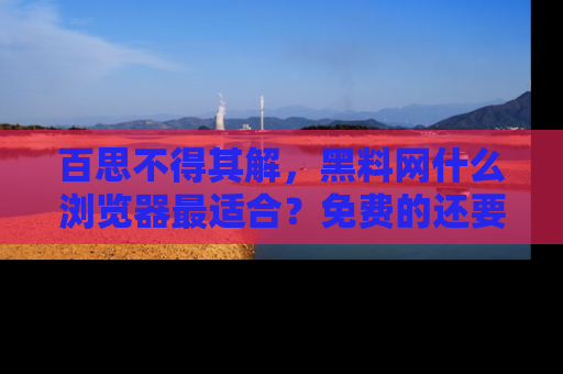 百思不得其解，黑料网什么浏览器最适合？免费的还要能吃瓜太难了！