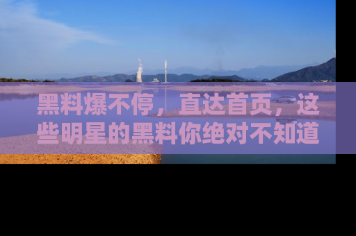 黑料爆不停，直达首页，这些明星的黑料你绝对不知道！