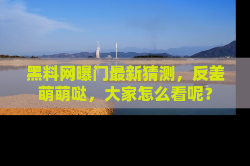 黑料网曝门最新猜测，反差萌萌哒，大家怎么看呢？