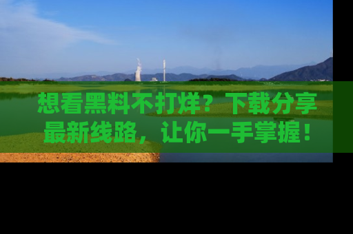 想看黑料不打烊？下载分享最新线路，让你一手掌握！