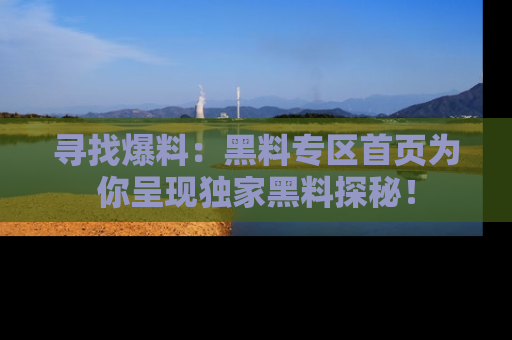 寻找爆料：黑料专区首页为你呈现独家黑料探秘！