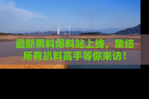 最新黑料爆料站上线，集结所有扒料高手等你来访！