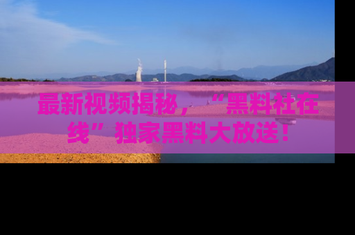 最新视频揭秘，“黑料社在线”独家黑料大放送！